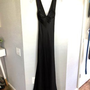 LIKE NEW Calvin Klein Black Satin Evening Gown-Sz4